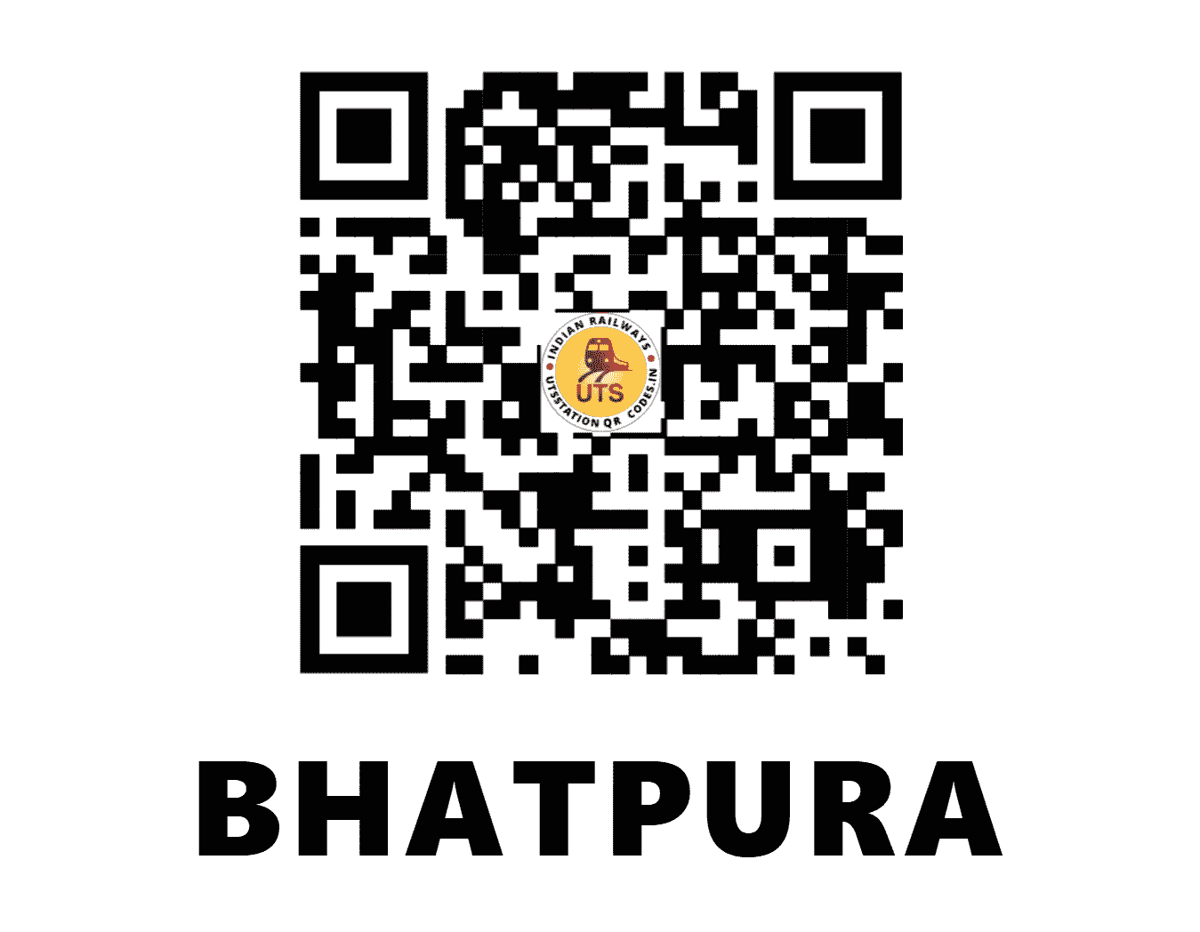 UTS QR Code for BHATPURA - BHAT - NC (MADHYA PRADESH)